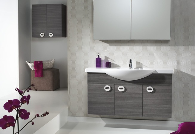 Έπιπλο B1 110 Ανάγλυφο Συνθετικό Furnibath